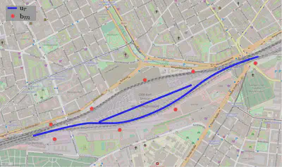 ROI in the map for the HB-scenario.